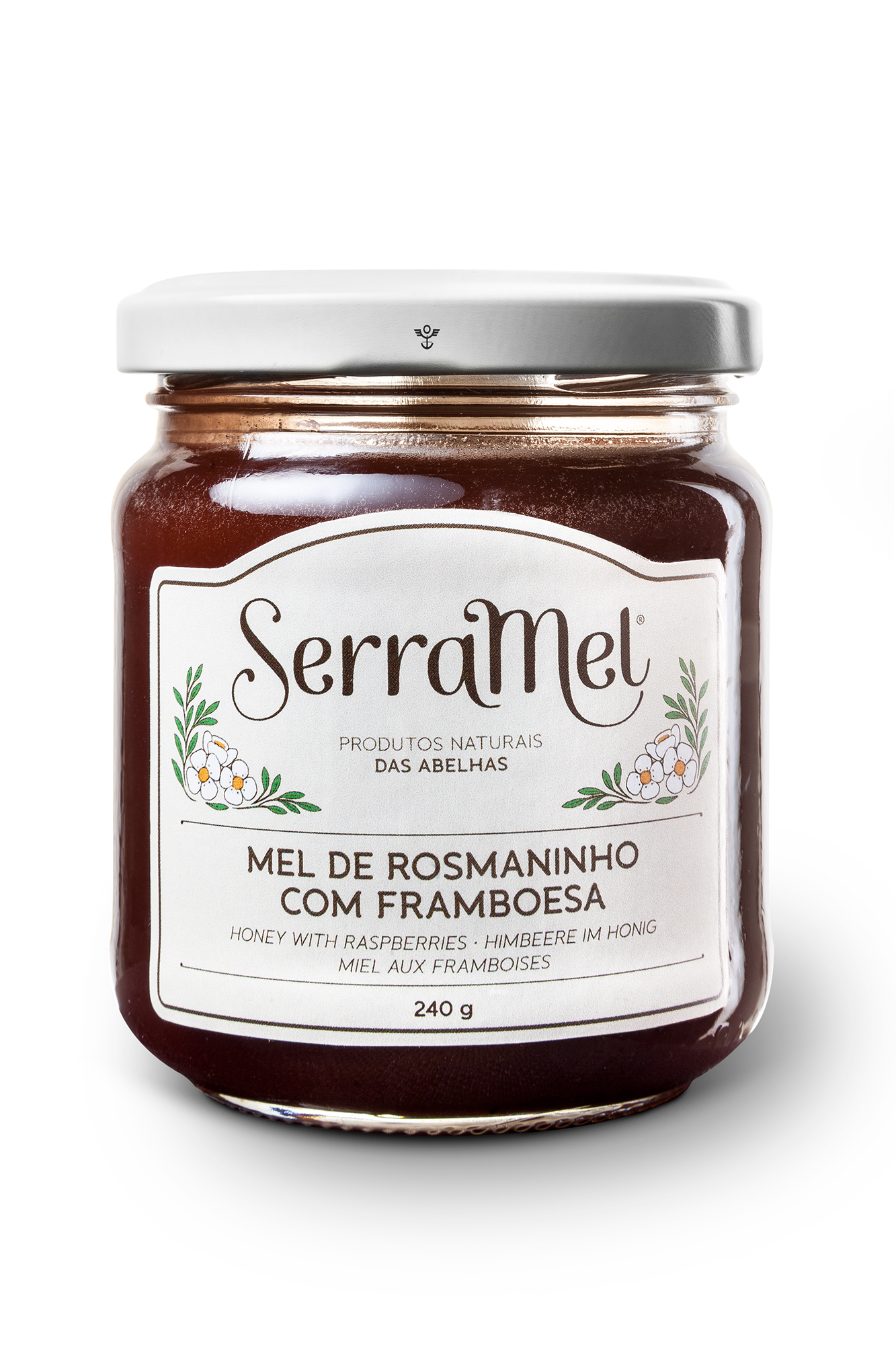 Honey Cream with Raspberries